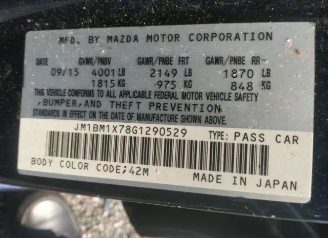 Photo 8 VIN: JM1BM1X78G1290529 - MAZDA MAZDA3 