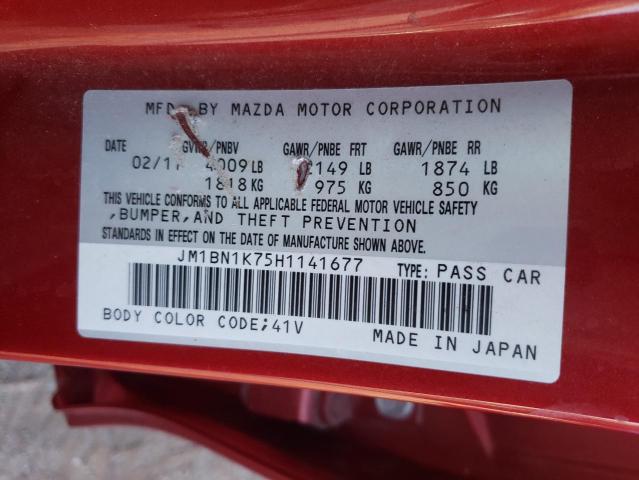 Photo 9 VIN: JM1BN1K75H1141677 - MAZDA 3 SPORT 