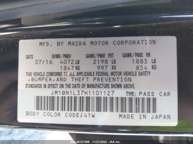 Photo 8 VIN: JM1BN1L37H1101127 - MAZDA MAZDA3 