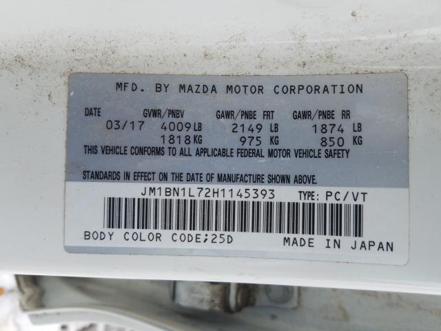 Photo 9 VIN: JM1BN1L72H1145393 - MAZDA 3 TOURING 