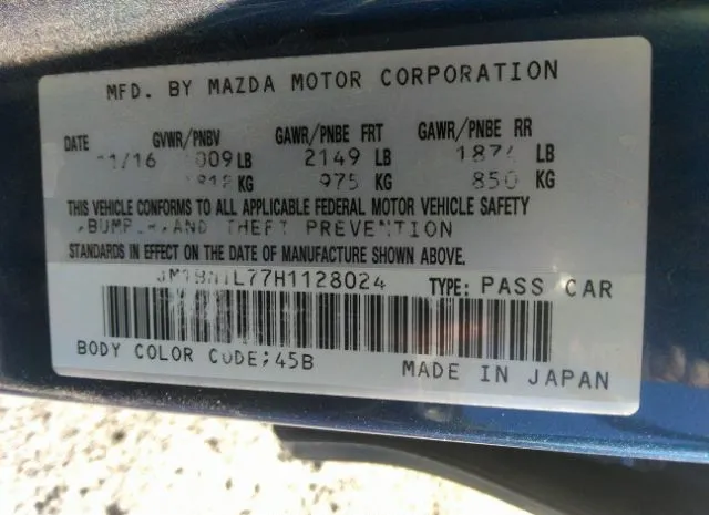 Photo 8 VIN: JM1BN1L77H1128024 - MAZDA MAZDA3 5-DOOR 