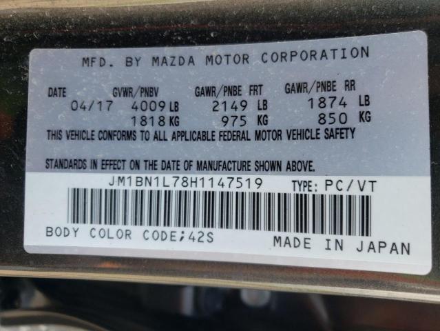 Photo 9 VIN: JM1BN1L78H1147519 - MAZDA 3 TOURING 