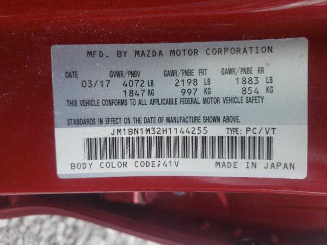 Photo 9 VIN: JM1BN1M32H1144255 - MAZDA 3 GRAND TO 