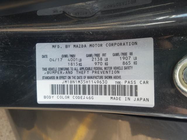 Photo 9 VIN: JM1BN1M35H1149630 - MAZDA 3 GRAND TO 