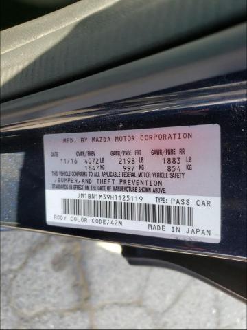 Photo 9 VIN: JM1BN1M39H1125119 - MAZDA 3 GRAND TO 