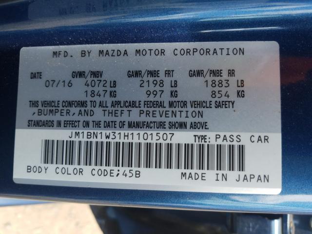 Photo 9 VIN: JM1BN1W31H1101507 - MAZDA 3 GRAND TO 