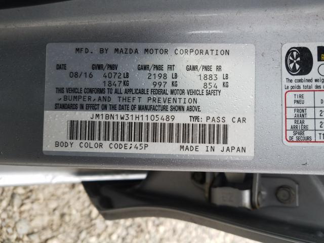 Photo 9 VIN: JM1BN1W31H1105489 - MAZDA 3 GRAND TO 