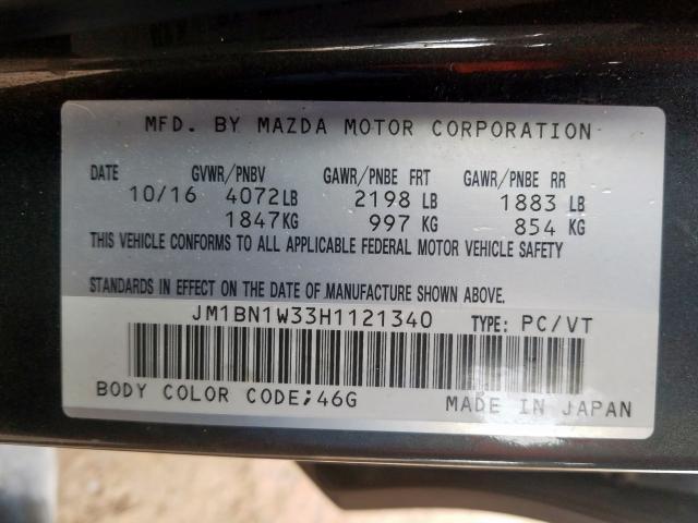 Photo 9 VIN: JM1BN1W33H1121340 - MAZDA 3 GRAND TO 