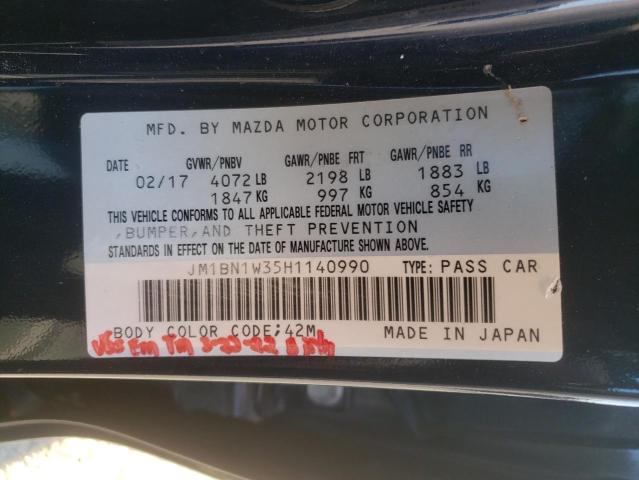 Photo 11 VIN: JM1BN1W35H1140990 - MAZDA 3 GRAND TO 