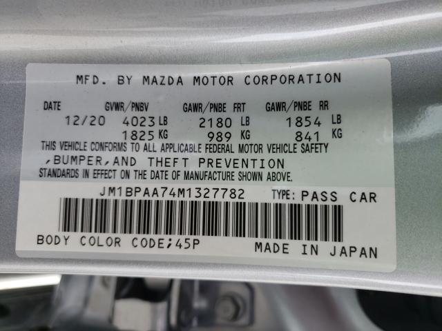 Photo 9 VIN: JM1BPAA74M1327782 - MAZDA 3 