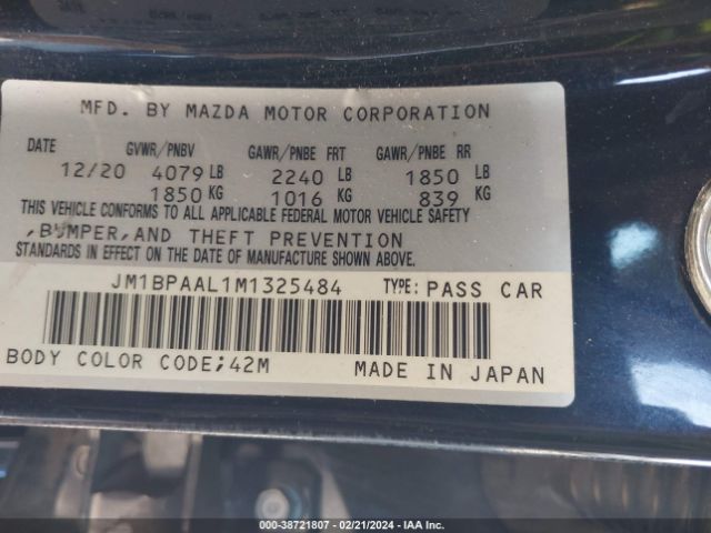 Photo 8 VIN: JM1BPAAL1M1325484 - MAZDA MAZDA3 