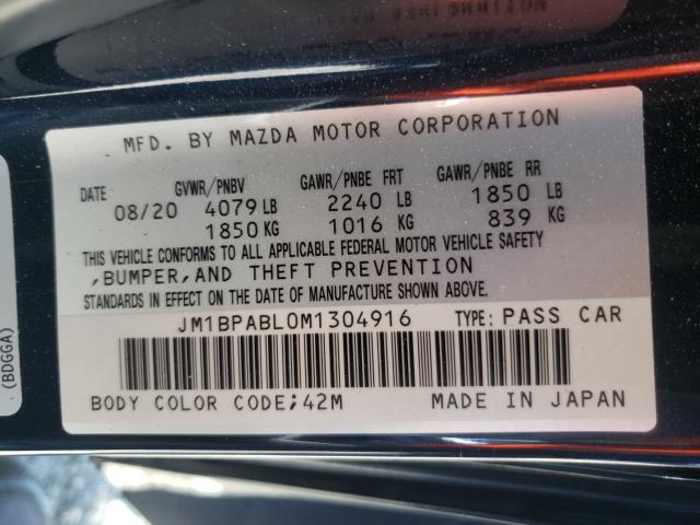 Photo 9 VIN: JM1BPABL0M1304916 - MAZDA 3 SELECT 