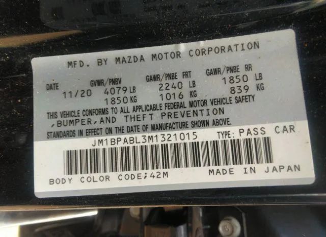 Photo 8 VIN: JM1BPABL3M1321015 - MAZDA MAZDA3 SEDAN 