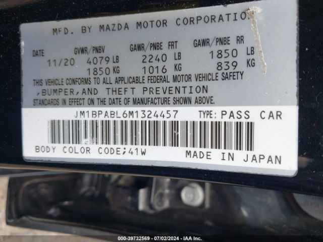 Photo 8 VIN: JM1BPABL6M1324457 - MAZDA MAZDA3 