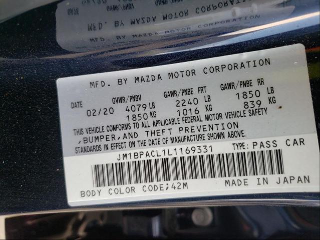 Photo 9 VIN: JM1BPACL1L1169331 - MAZDA 3 SELECT 