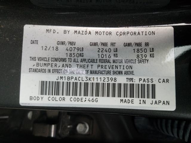 Photo 9 VIN: JM1BPACL3K1112398 - MAZDA 3 PREFERRE 