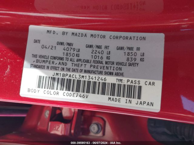 Photo 8 VIN: JM1BPACL3M1341246 - MAZDA MAZDA3 