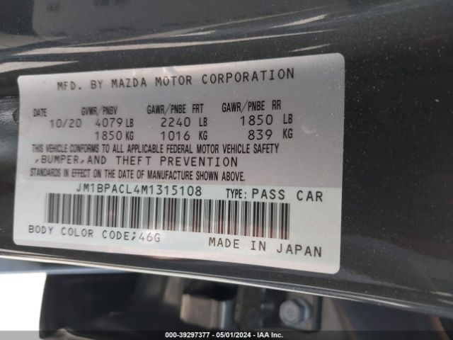 Photo 8 VIN: JM1BPACL4M1315108 - MAZDA MAZDA3 