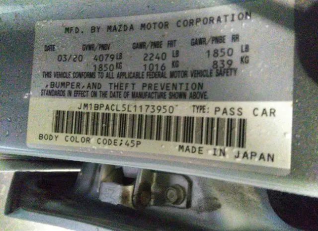 Photo 8 VIN: JM1BPACL5L1173950 - MAZDA MAZDA3 SEDAN 