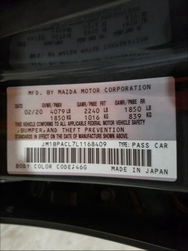 Photo 9 VIN: JM1BPACL7L1168409 - MAZDA 3 