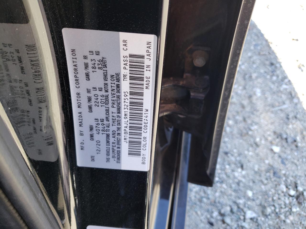 Photo 12 VIN: JM1BPAJL9M1327595 - MAZDA 3 