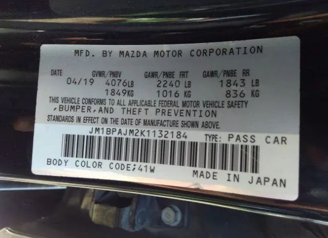 Photo 8 VIN: JM1BPAJM2K1132184 - MAZDA MAZDA3 HATCHBACK 