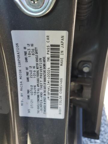 Photo 11 VIN: JM1BPAKL5M1400024 - MAZDA 3 SELECT 