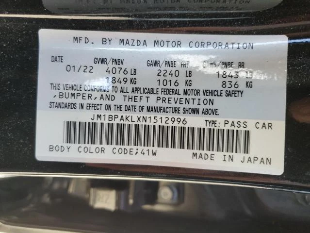 Photo 11 VIN: JM1BPAKLXN1512996 - MAZDA 3 SELECT 