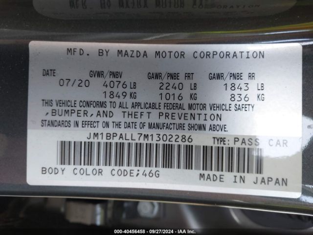 Photo 8 VIN: JM1BPALL7M1302286 - MAZDA MAZDA3 