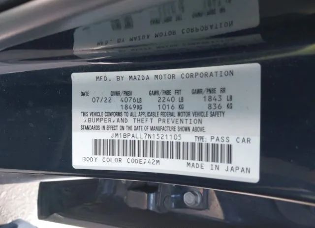 Photo 8 VIN: JM1BPALL7N1521105 - MAZDA MAZDA3 HATCHBACK 