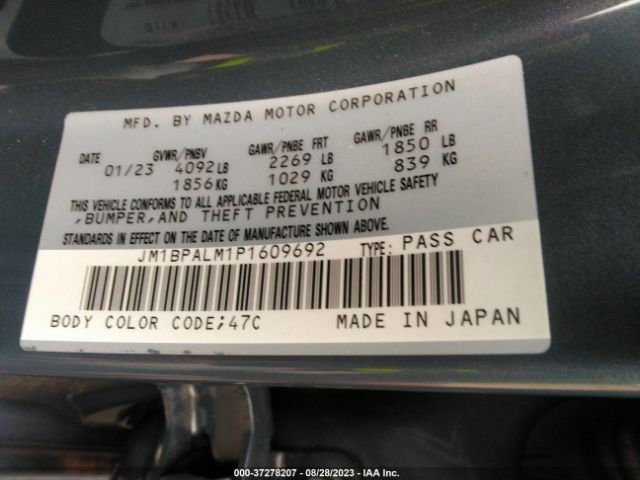 Photo 8 VIN: JM1BPALM1P1609692 - MAZDA MAZDA3 HATCHBACK 