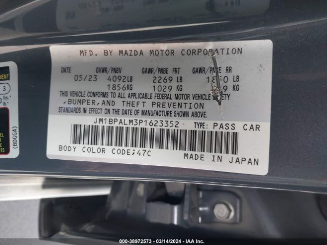 Photo 8 VIN: JM1BPALM3P1623352 - MAZDA MAZDA3 