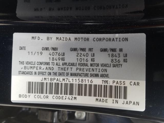 Photo 9 VIN: JM1BPALM7L1158116 - MAZDA 3 