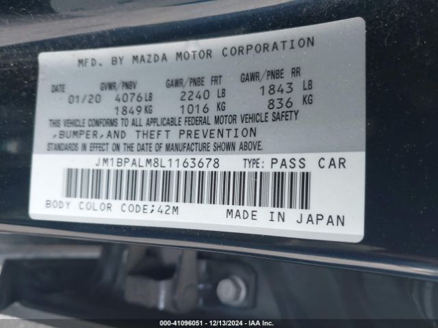 Photo 8 VIN: JM1BPALM8L1163678 - MAZDA MAZDA3 