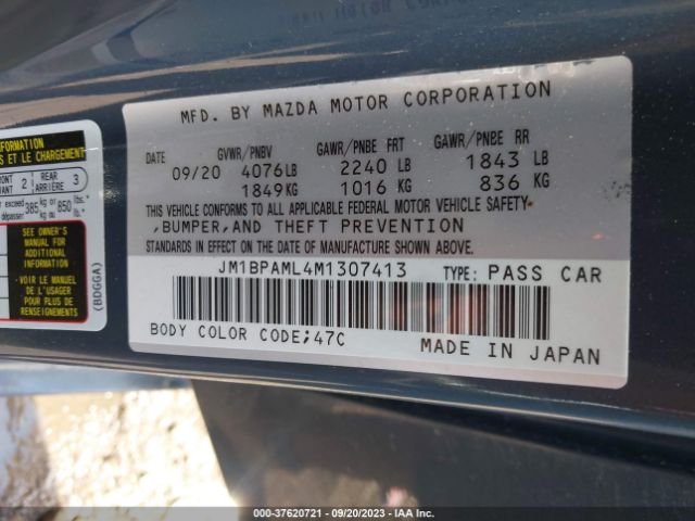 Photo 8 VIN: JM1BPAML4M1307413 - MAZDA MAZDA3 