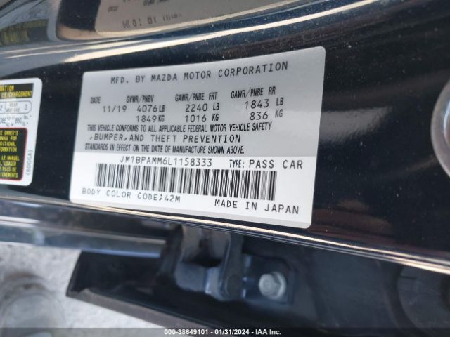 Photo 8 VIN: JM1BPAMM6L1158333 - MAZDA MAZDA3 