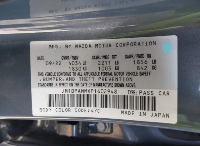 Photo 8 VIN: JM1BPAMMXP1602948 - MAZDA MAZDA3 