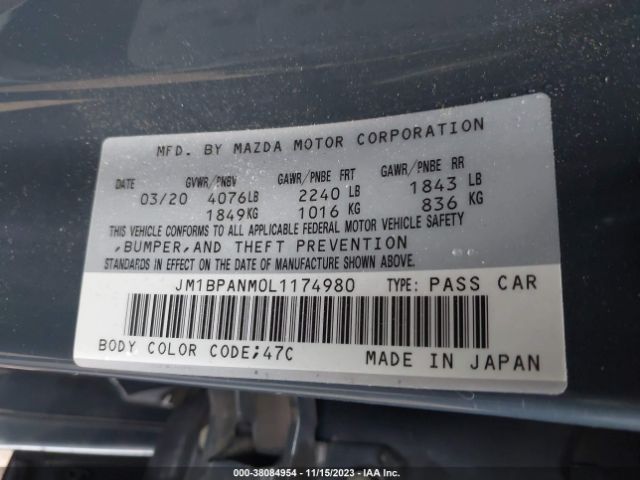 Photo 8 VIN: JM1BPANM0L1174980 - MAZDA MAZDA3 