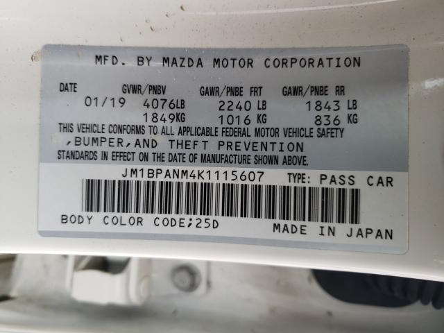 Photo 9 VIN: JM1BPANM4K1115607 - MAZDA 3 