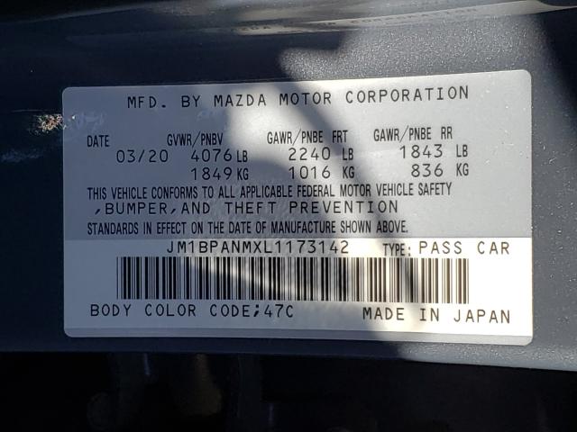 Photo 9 VIN: JM1BPANMXL1173142 - MAZDA MAZDA3 