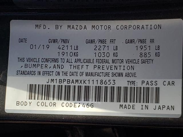 Photo 9 VIN: JM1BPBAMXK1118653 - MAZDA 3 SELECT 