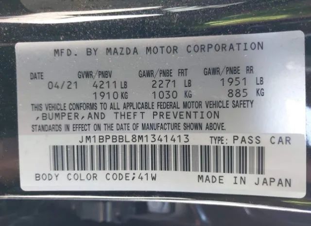 Photo 8 VIN: JM1BPBBL8M1341413 - MAZDA 3 