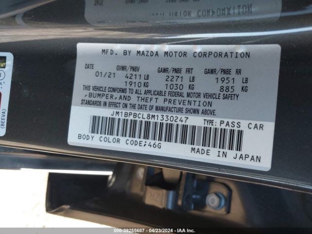 Photo 8 VIN: JM1BPBCL8M1330247 - MAZDA MAZDA3 