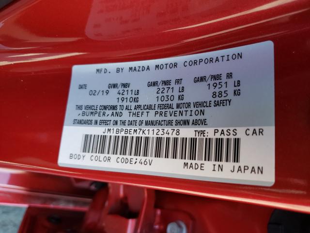 Photo 9 VIN: JM1BPBEM7K1123478 - MAZDA 3 PREMIUM 