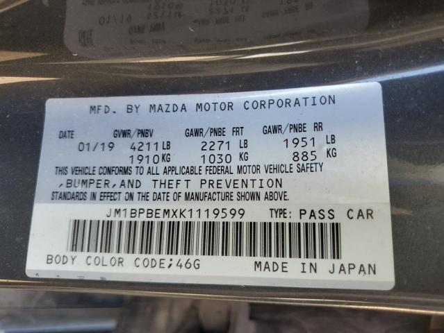 Photo 11 VIN: JM1BPBEMXK1119599 - MAZDA 3 PREMIUM 