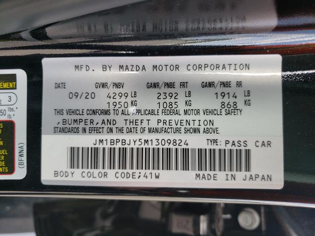 Photo 9 VIN: JM1BPBJY5M1309824 - MAZDA 3 