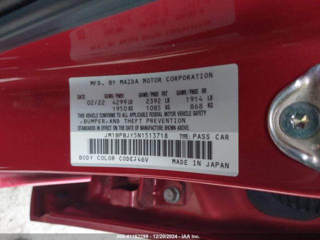 Photo 8 VIN: JM1BPBJY5N1513718 - MAZDA MAZDA3 