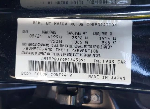 Photo 8 VIN: JM1BPBJY6M1343691 - MAZDA 3 