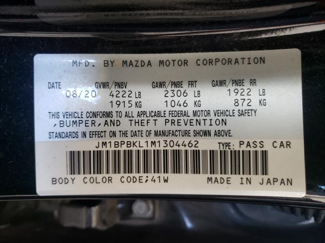 Photo 9 VIN: JM1BPBKL1M1304462 - MAZDA 3 SELECT 