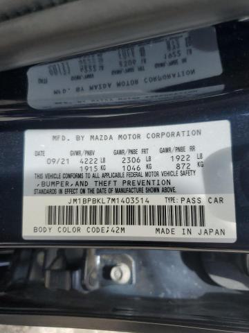 Photo 12 VIN: JM1BPBKL7M1403514 - MAZDA 3 